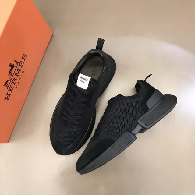 Hermès কালো মেশ এবং সুয়েড লাইফস্টাইল স্নিকার 9