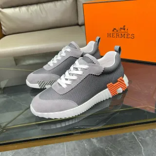 Hermès ধূসর এবং কমলা লাইফস্টাইল স্নিকার