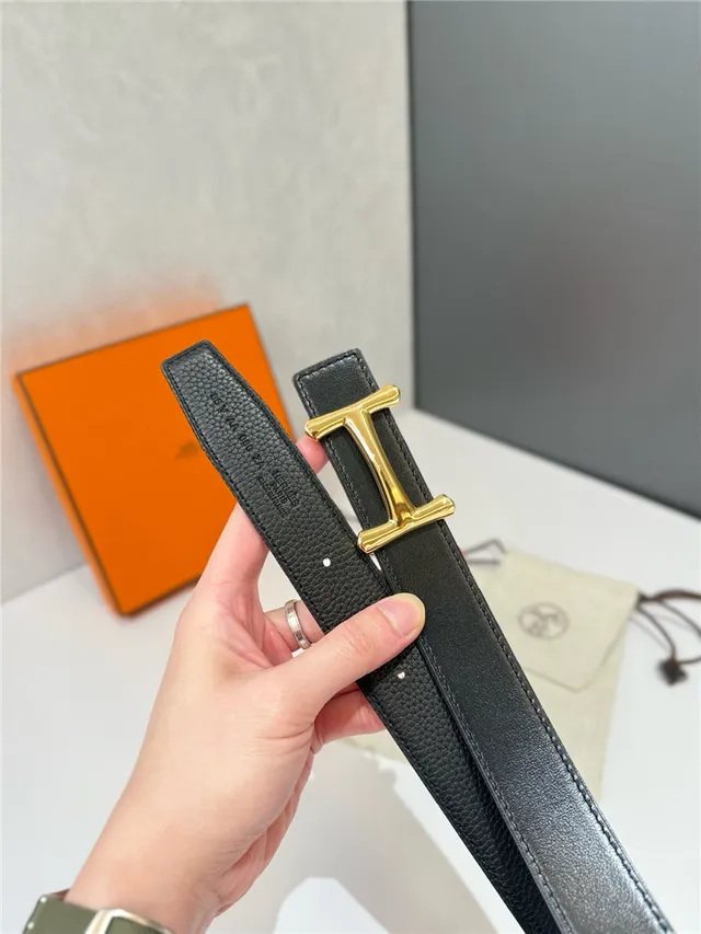 Hermès H Buckle Belt preto bege reversível couro texturizado de metal 9