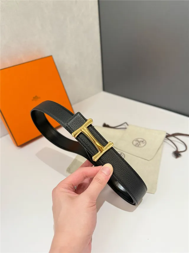 Hermès H Buckle Belt preto bege reversível couro texturizado de metal 12