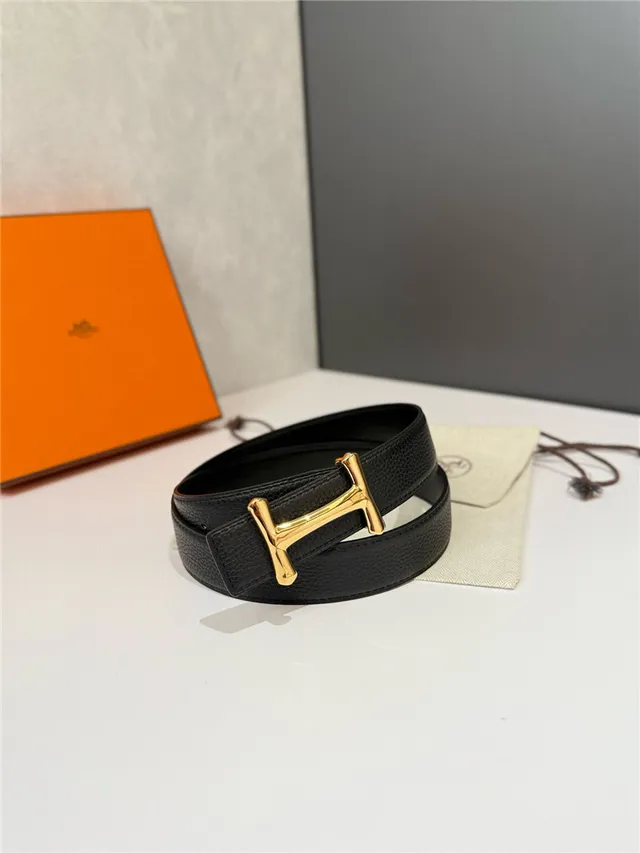 Hermès H Buckle Belt preto bege reversível couro texturizado de metal 13