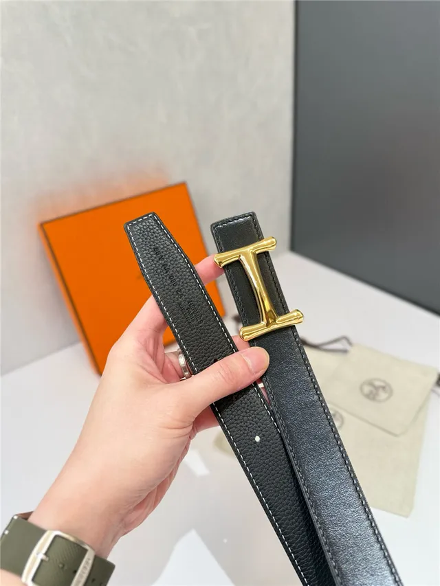 Hermès H Buckle Belt preto bege reversível couro texturizado de metal 21