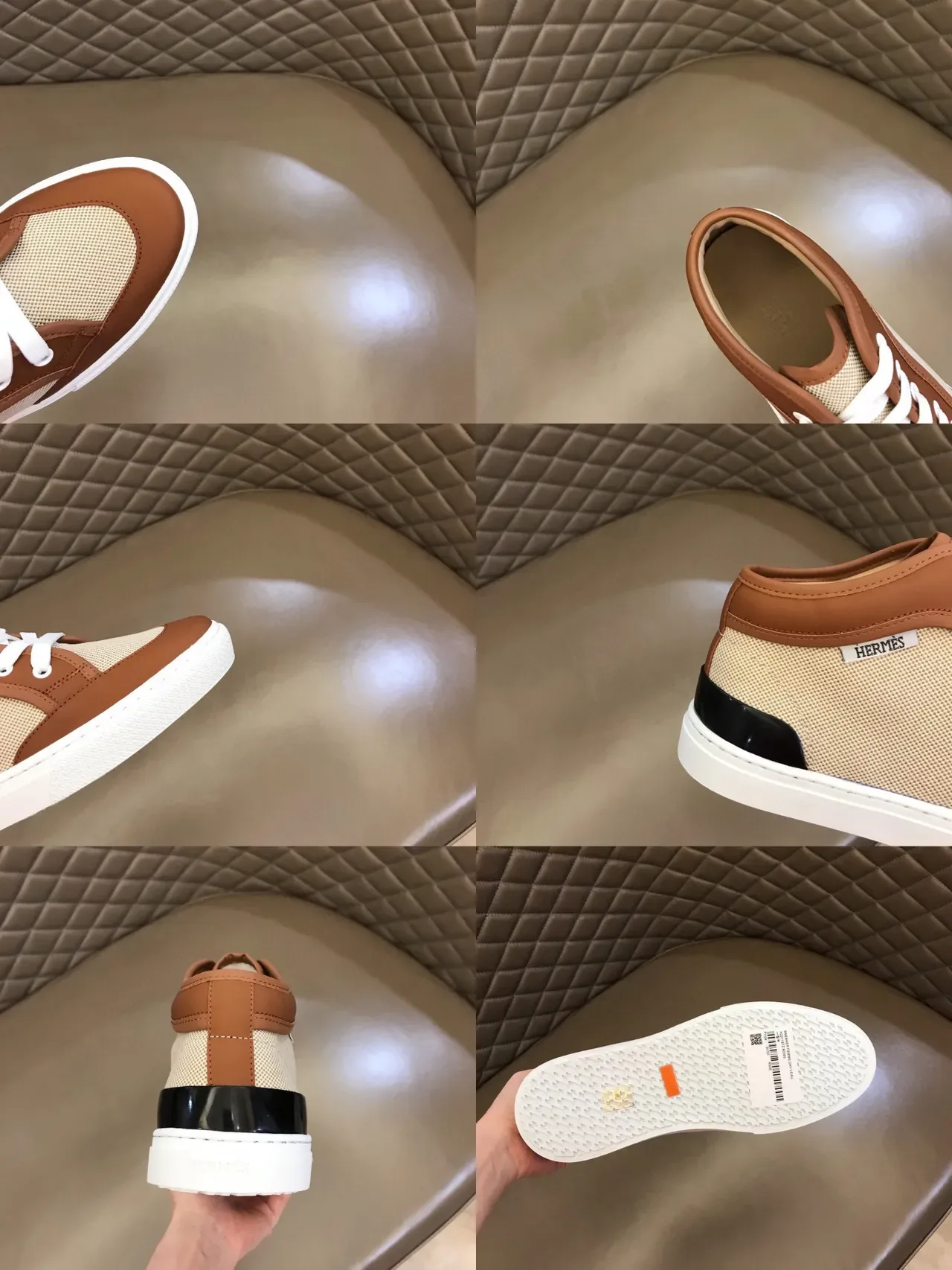 Hermès sneakers lifestyle en matériaux mixtes à tige haute 3