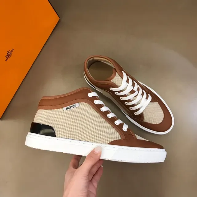 Hermès sneakers lifestyle en matériaux mixtes à tige haute 7