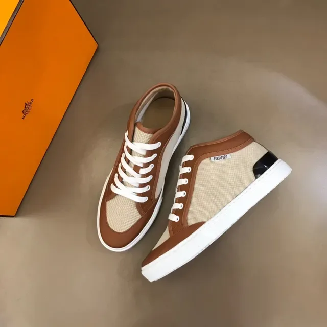 Hermès sneakers lifestyle en matériaux mixtes à tige haute 8