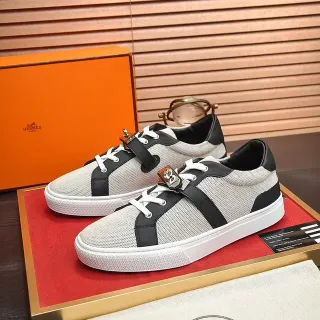 Hermès Mesh and Leather Low-Top Lifestyle Sneakers