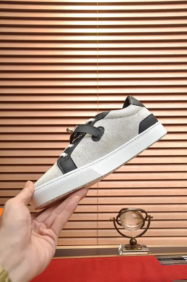 Hermès Tênis Lifestyle Low-Top de Malha e Couro 6