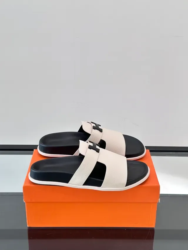 Hermès Oran Double-Strap H-Buckle Slippers 10