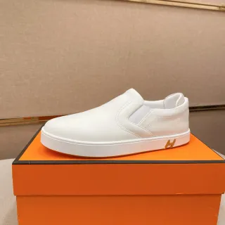 Hermès Oran 白金 套脚 干净皮革 生活方式运动鞋