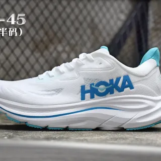 Hoka सफेद नीला इंजीनियर कीनिट ऊपरी स्कल्प्टेड मिडसोल रनिंग जूते