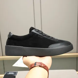 Hugo Boss Black Suede and Leather Platform Lifestyle Sneaker