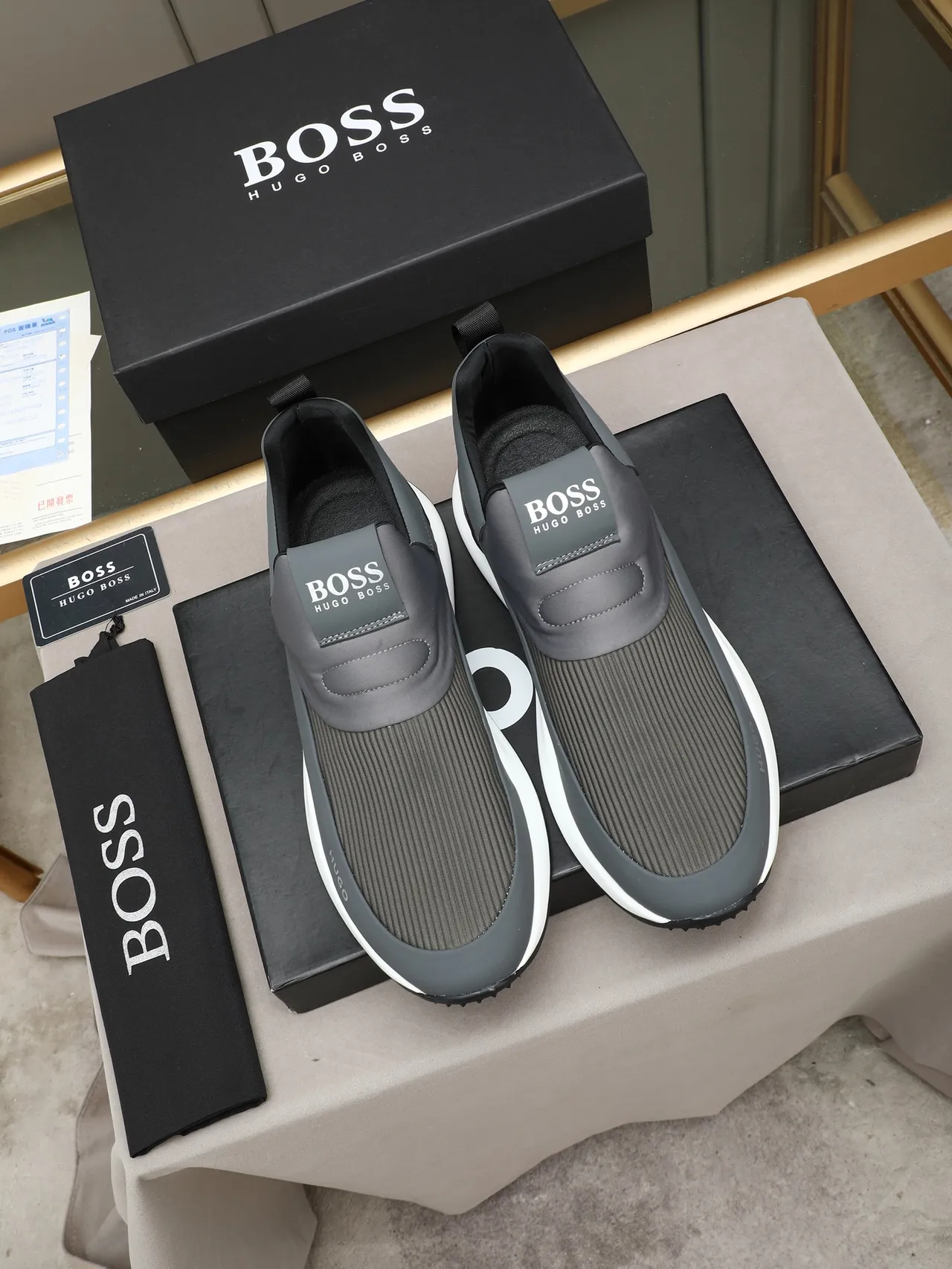 Hugo Boss Cinza Slip-On Lifestyle Sneakers 3