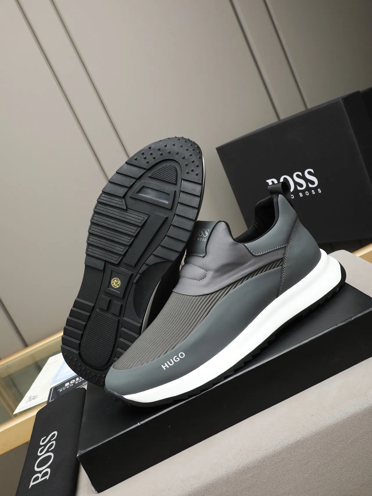 Hugo Boss Cinza Slip-On Lifestyle Sneakers 5