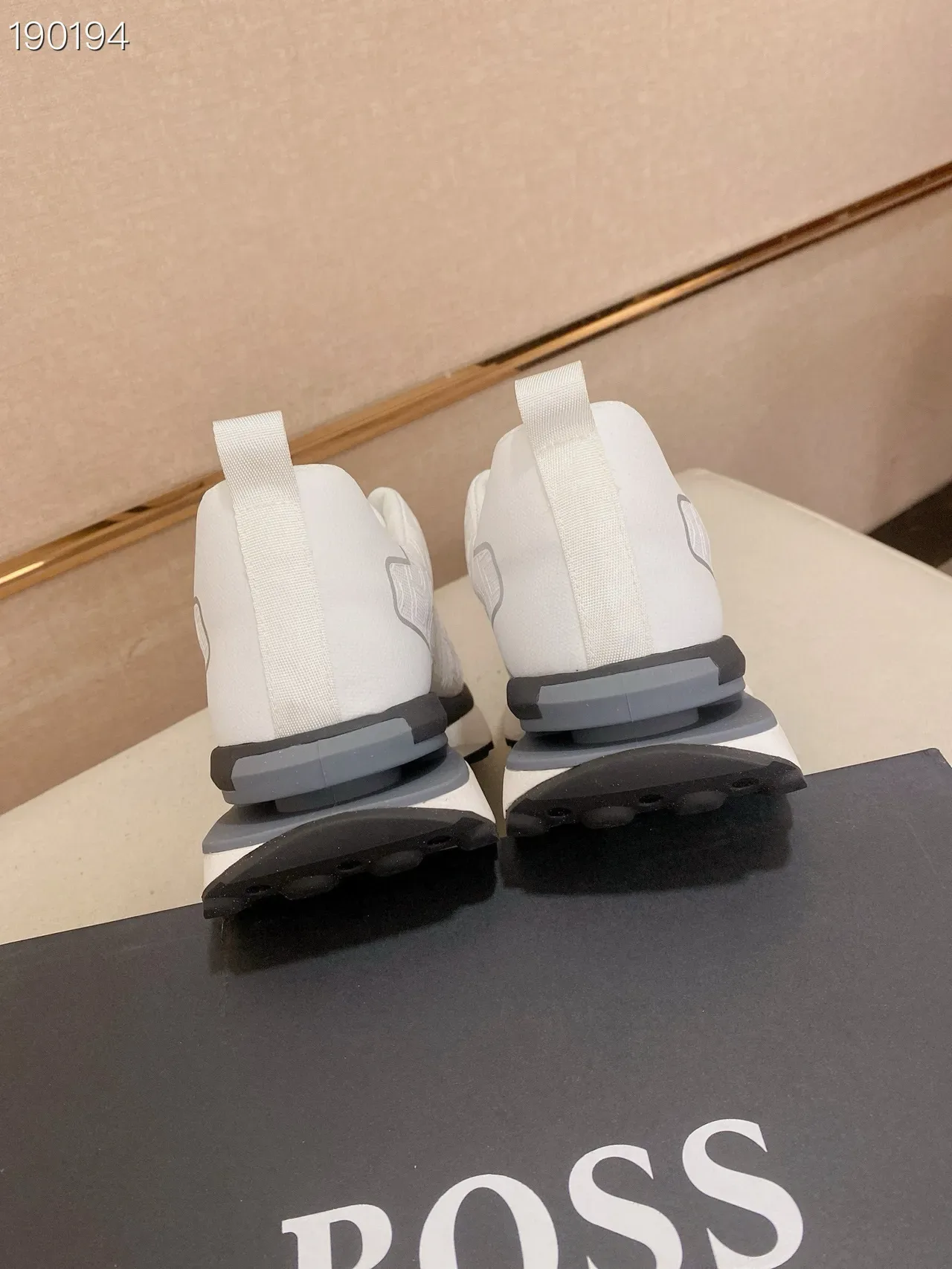 Hugo Boss Monogram-Print White Lifestyle Sneakers 2
