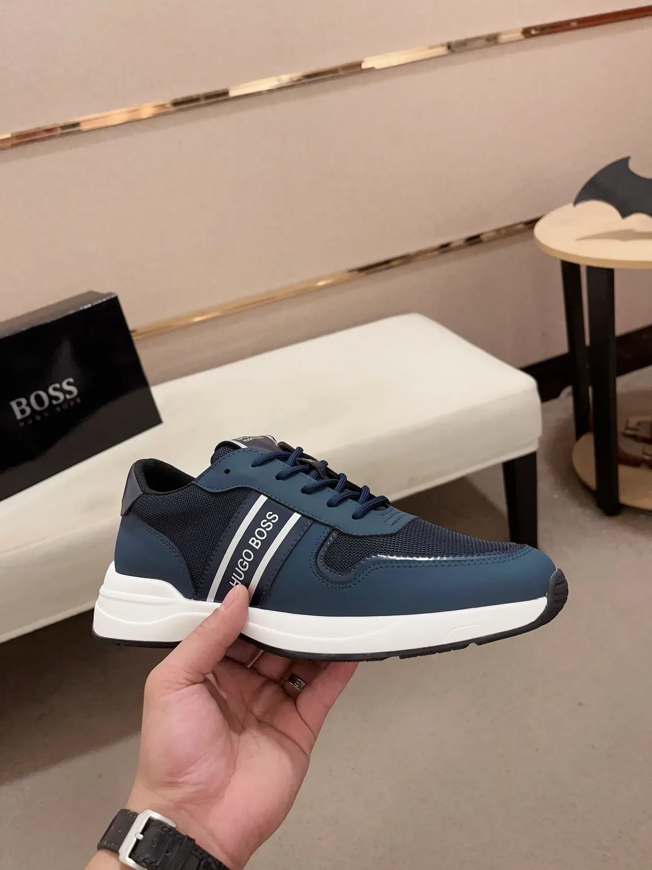 Hugo Boss Zapatillas Lifestyle Navy y Blanco 4