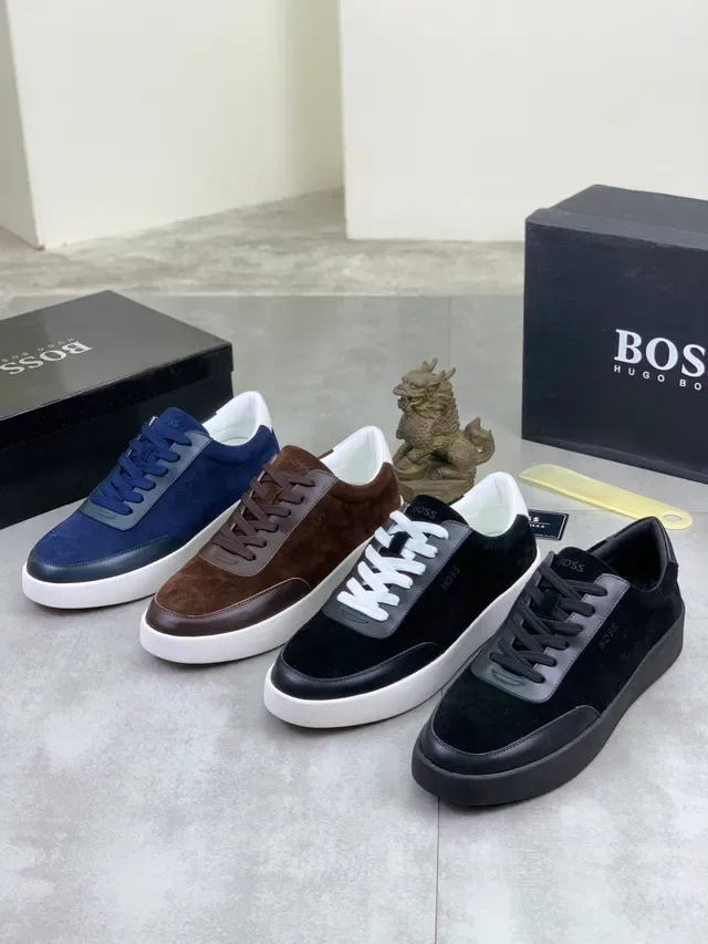 Hugo Boss Navy Suede Lifestyle Sneakers 2