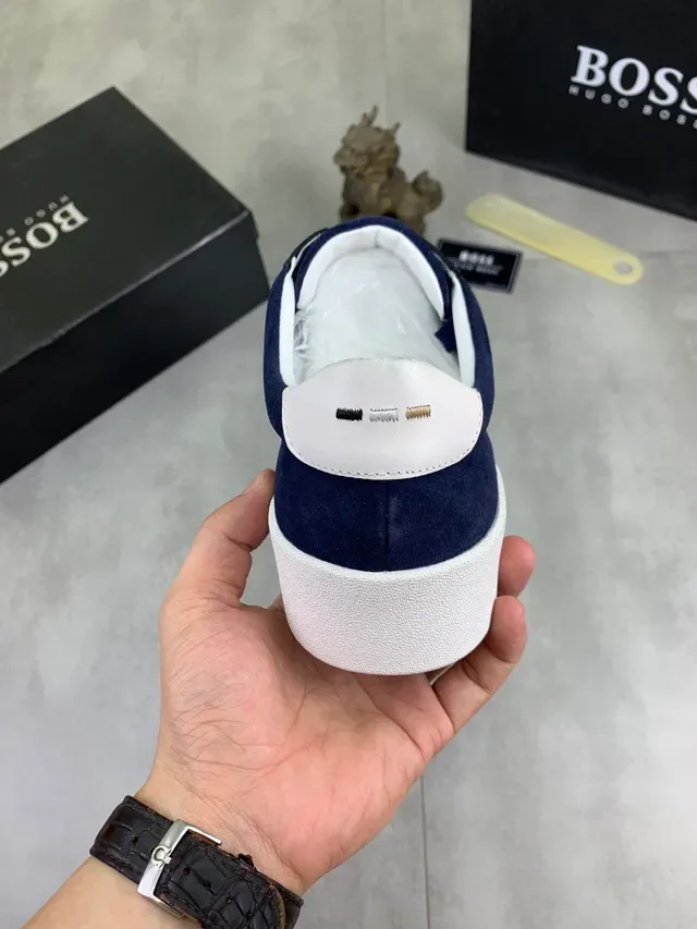 Hugo Boss Navy Suede Lifestyle Sneakers 4