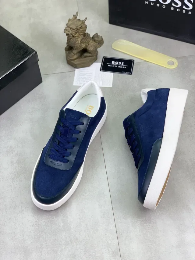 Hugo Boss Navy Suede Lifestyle Sneakers 6