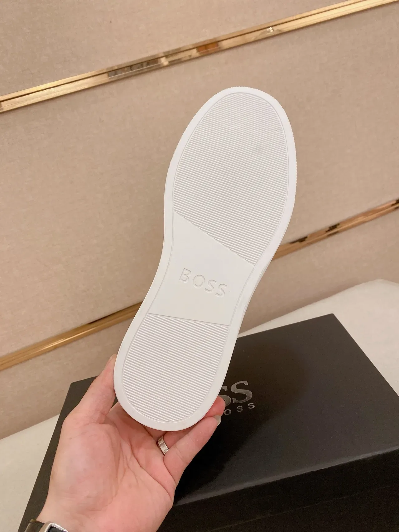 Hugo Boss Zip-Slip Embossed Logo Beige Lifestyle Sneakers 2