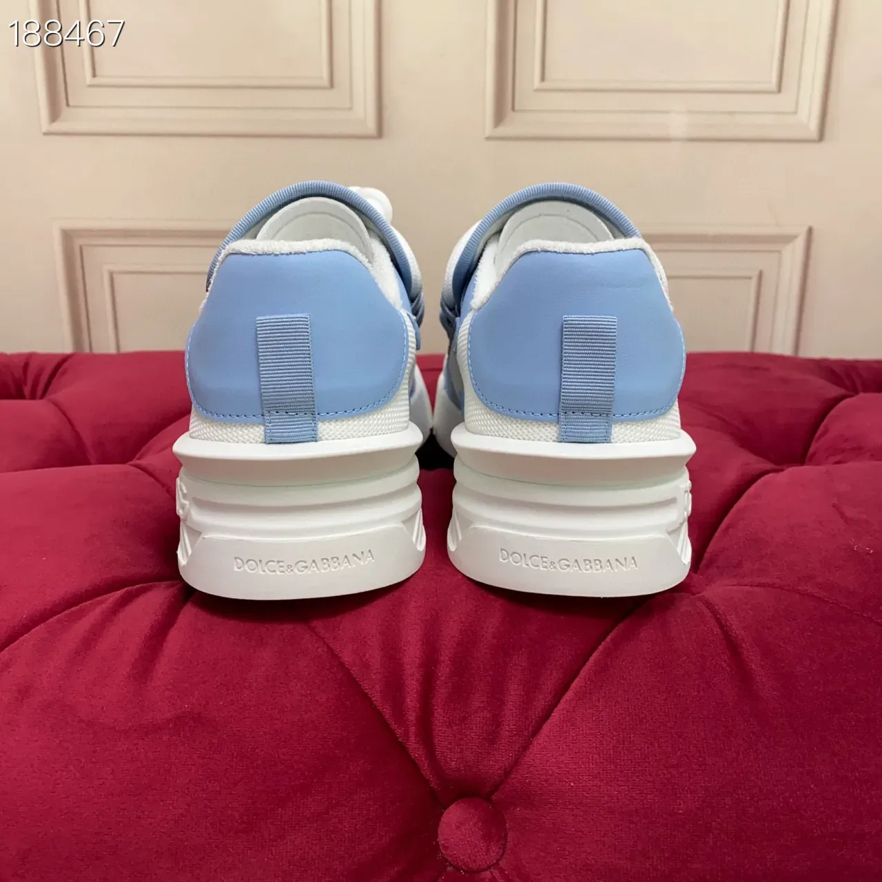Lanvin Run Away सफेद और हल्का नीला जीवनशैली स्नीकर 2