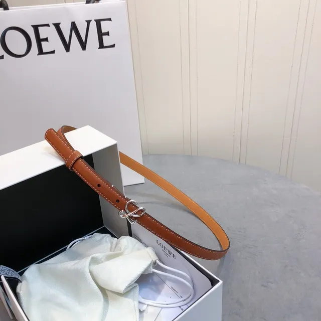 Loewe Anagram cinturón Cognac Cinturón de cuero 2