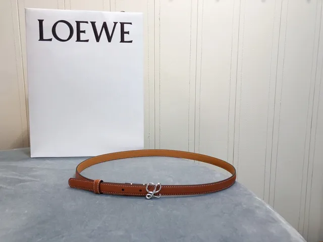 Loewe Anagram cinturón Cognac Cinturón de cuero 3