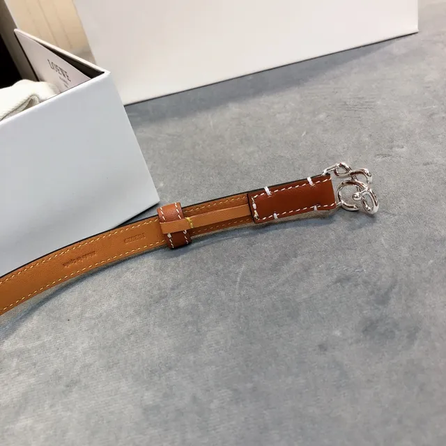 Loewe Anagram cinturón Cognac Cinturón de cuero 4