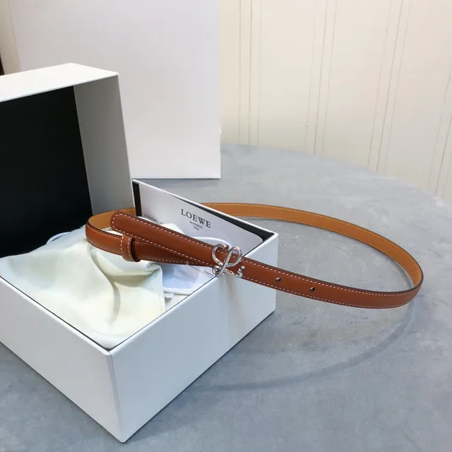 Loewe Anagram cinturón Cognac Cinturón de cuero 5