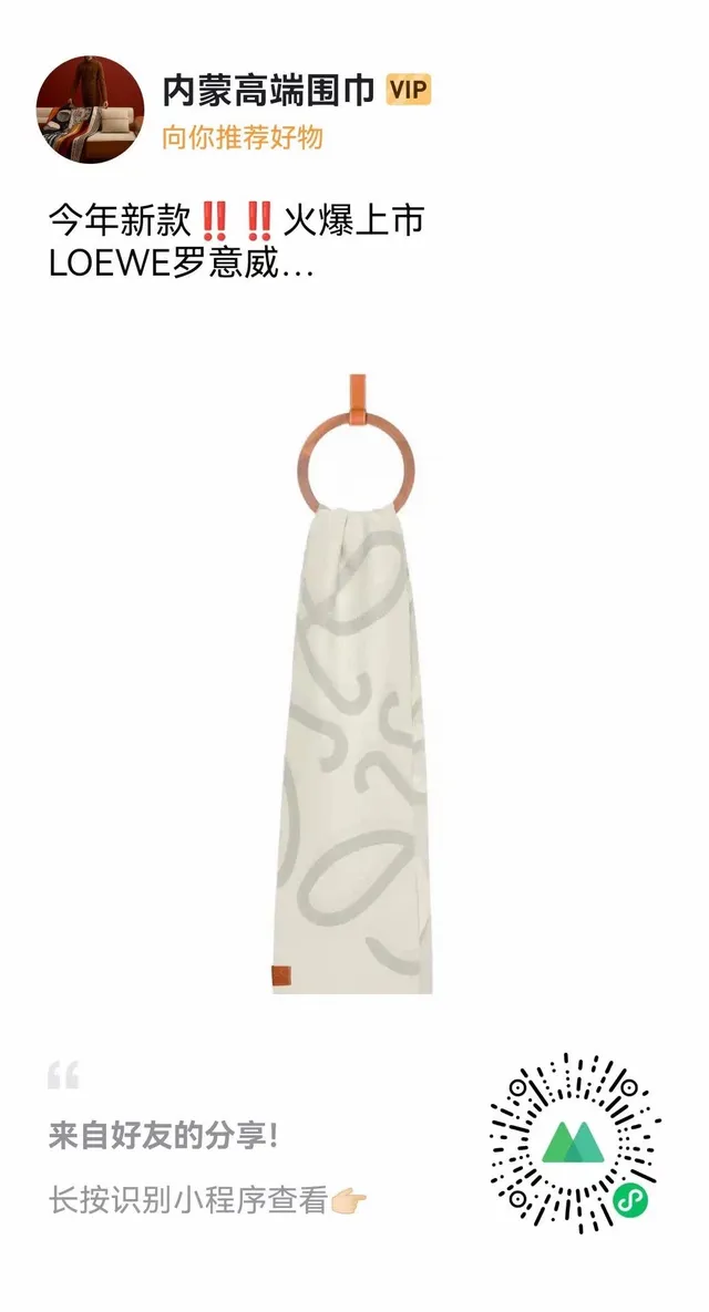 Loewe Anagram Scarf Light Gray and Gray Cashmere Scarf 2