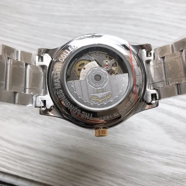 Longines Automatique Cadran Noir Acier Inoxydable Montre Mécanique 2