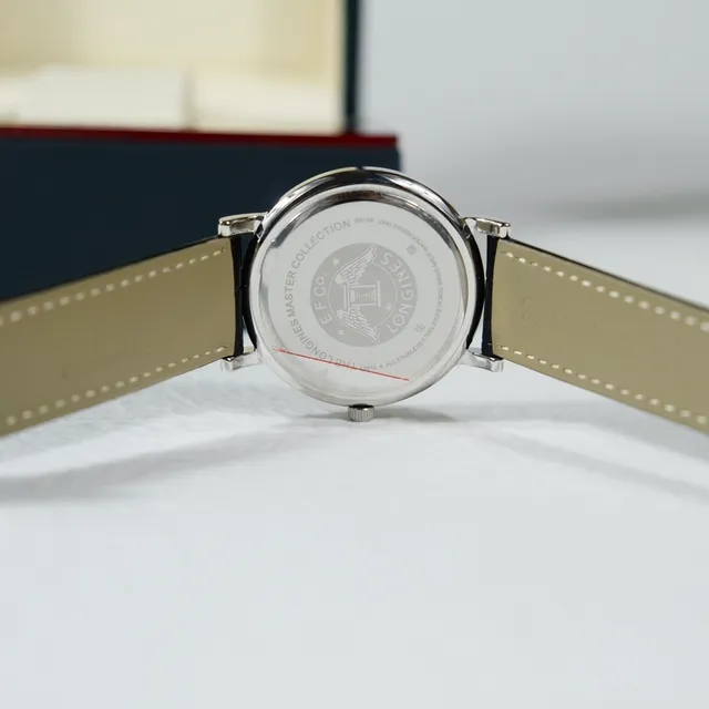 Longines Noir Argent Montre Classique Robe Cadran Quartz 3