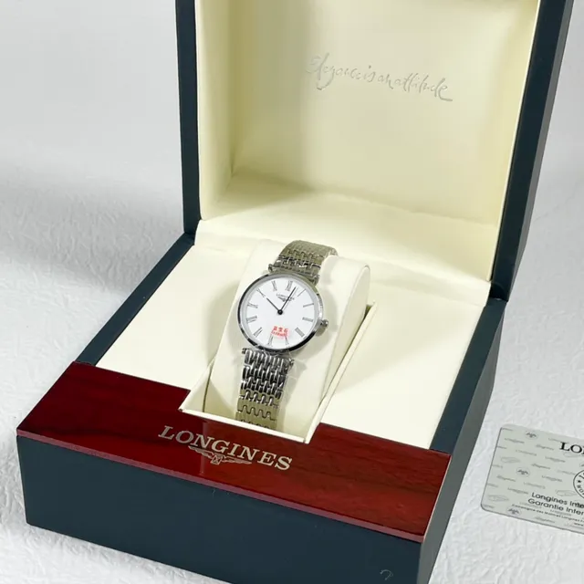 Longines 银白色极简罗马数字表盘石英手表 2