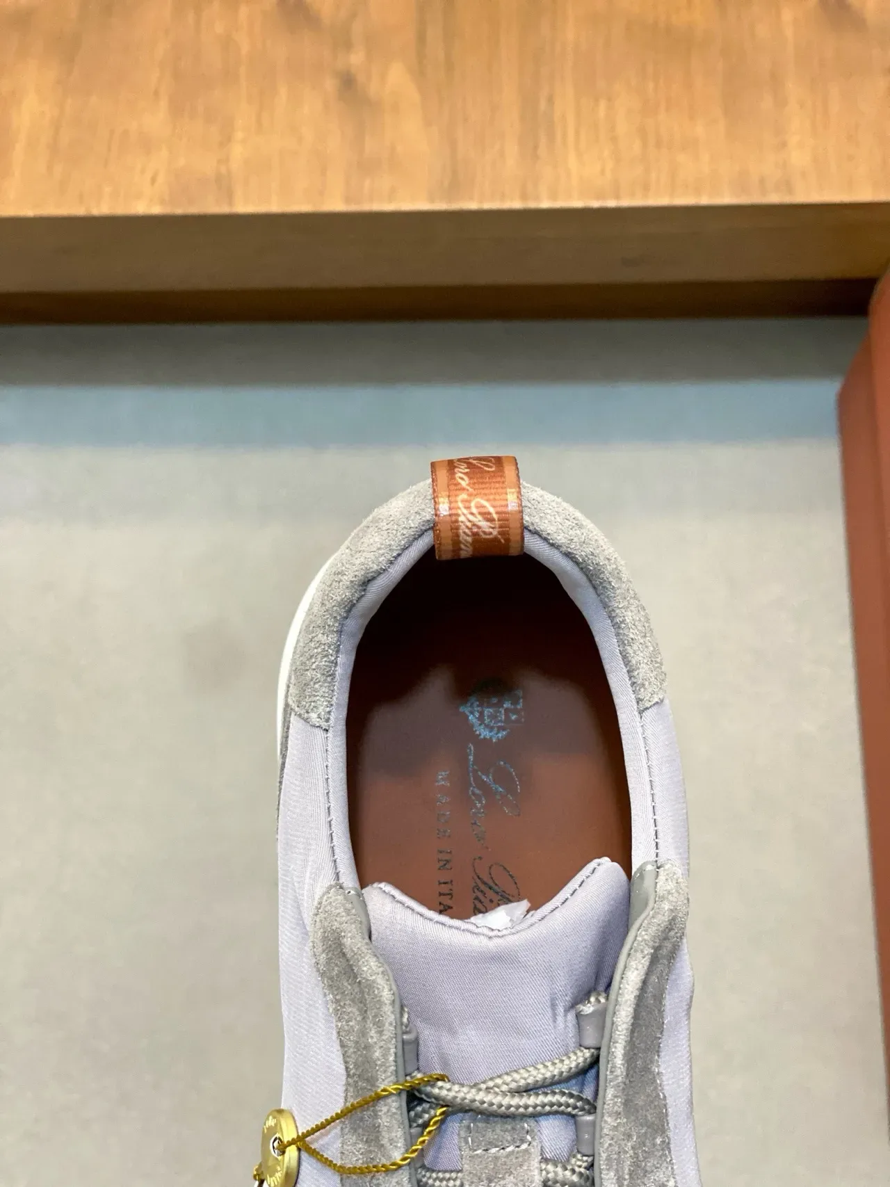 Loro Piana أحذية رياضية أسلوب حياة من السويدي الرمادي والنايلون التي تُرتدى بسهولة 7