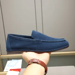 Loro Piana Summer Walk নেভি সুয়েড পেনি লোফার