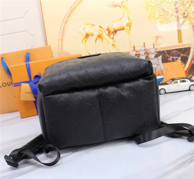 Louis Vuitton Black Embossed Monogram Structured Leather Casual Backpack 16