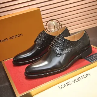 Louis Vuitton কালো পেটেন্ট লেদার Damier উভেন ক্যাপ-টু অক্সফোর্ড জুতো