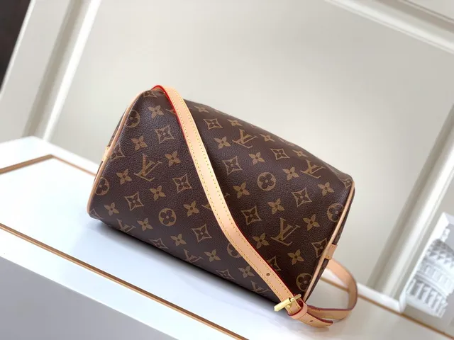 Louis Vuitton বাদামি বেইজ মোনোগ্রাম ক্যানভাস ট্যান চামড়া ট্রিম বোস্টন ব্যাগ 3