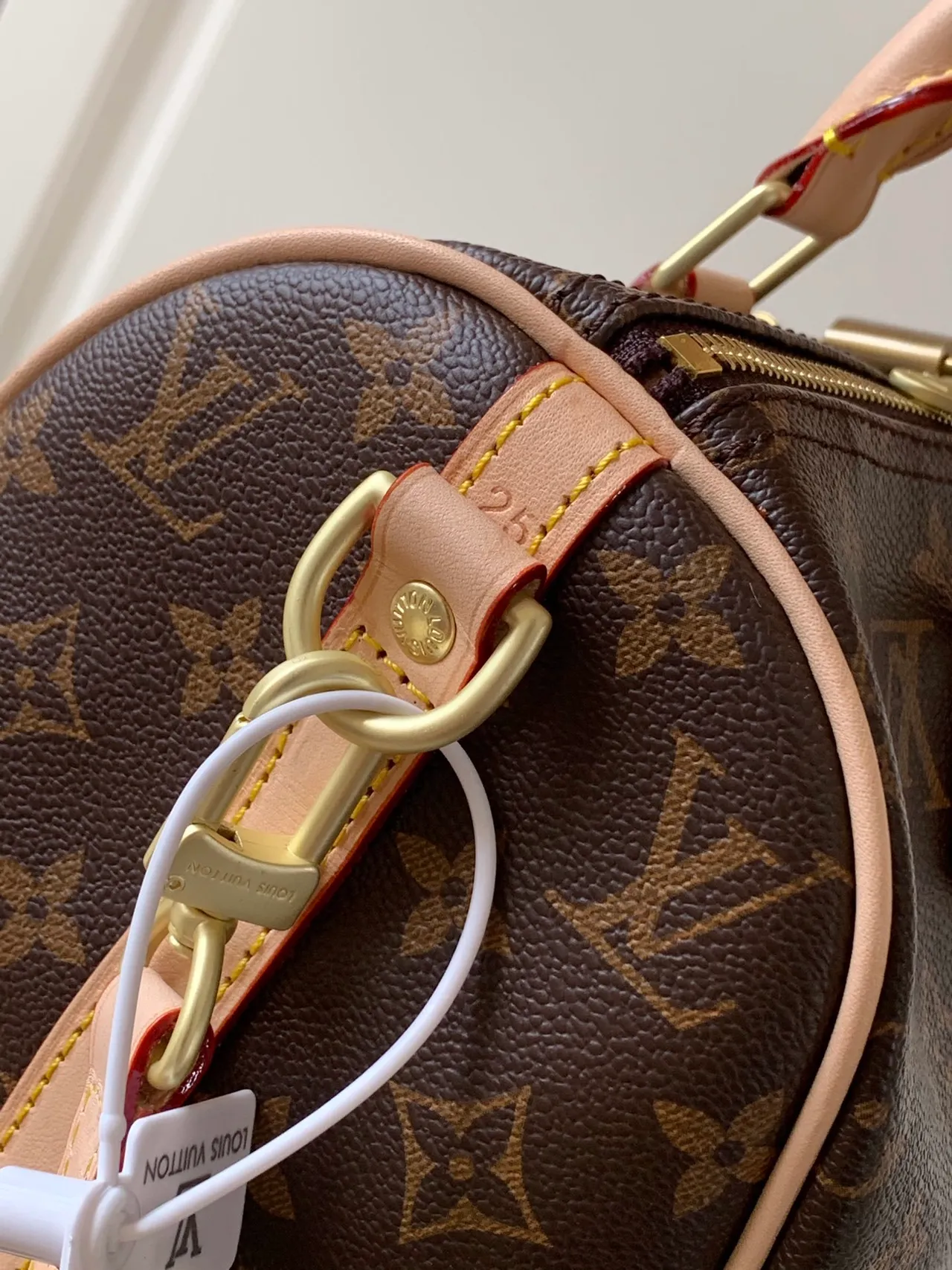 Louis Vuitton বাদামি বেইজ মোনোগ্রাম ক্যানভাস ট্যান চামড়া ট্রিম বোস্টন ব্যাগ 5