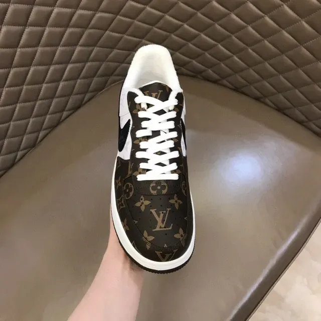 Louis Vuitton Brown White Monogram Canvas Plush Collar Lifestyle Sneakers 4