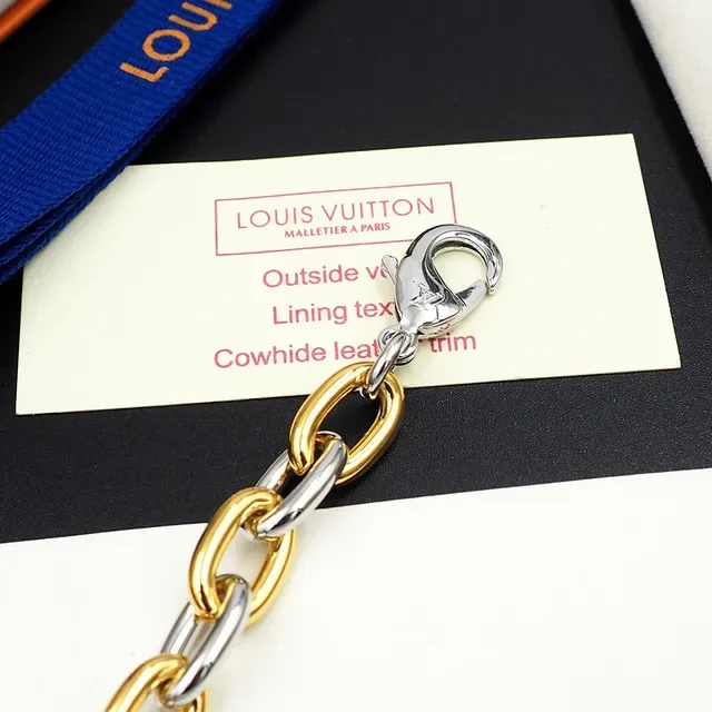 Louis Vuitton Chain Reaction Dual-Tone Gold and Silver Monogram Bracelet 2