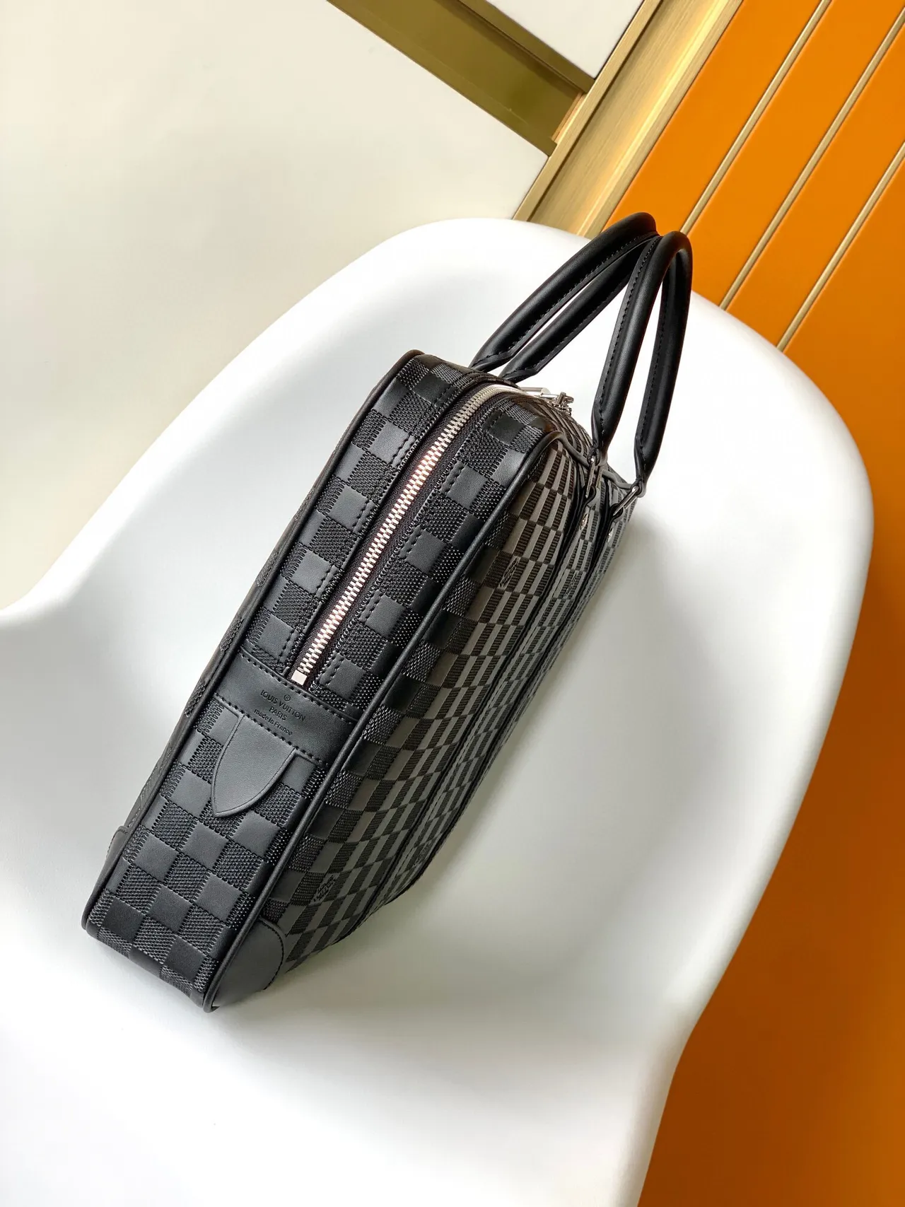 Louis Vuitton Damier Graphite Checkered কালো Boston Bag 6