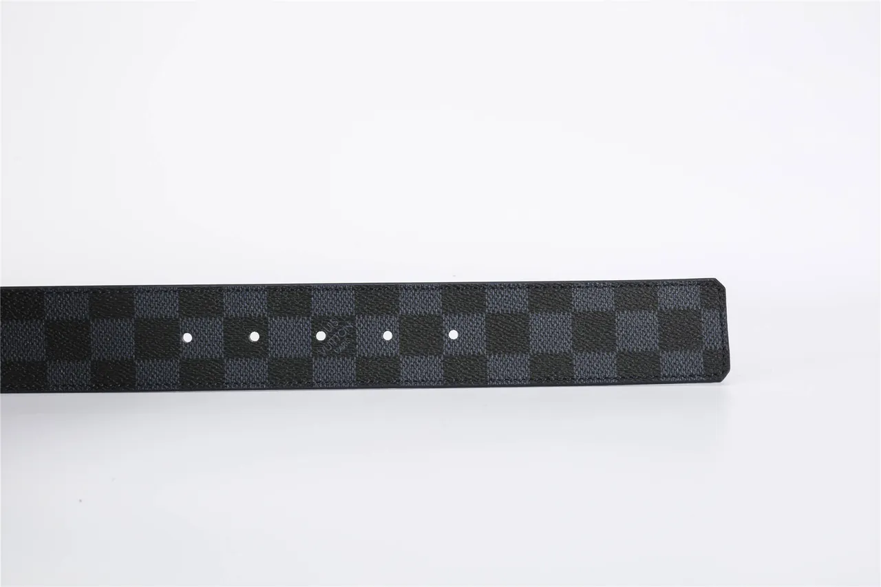 Louis Vuitton Damier Graphite Checkered Leather Belt 7