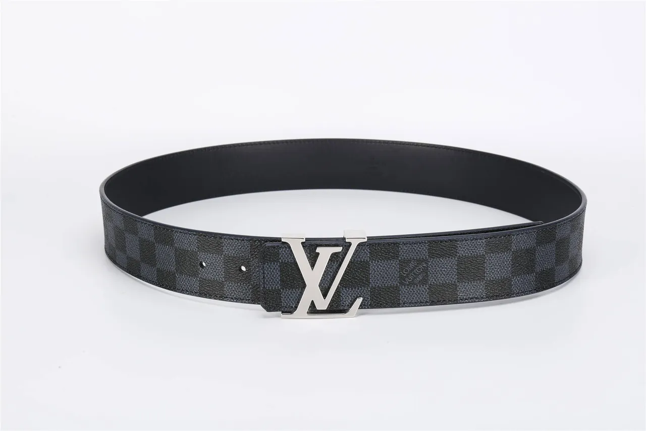 Louis Vuitton Damier Graphite Checkered Leather Belt 11