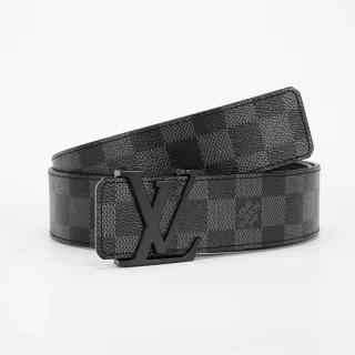 Louis Vuitton Damier Graphite 皮革腰带