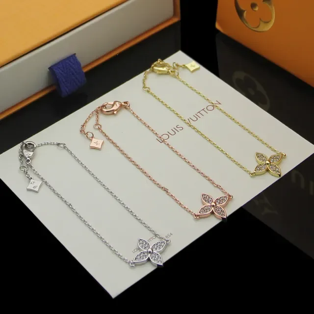 Louis Vuitton Floral Pavé Crystal Pendant Necklaces 3