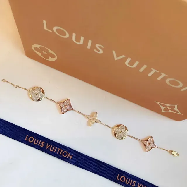 Louis Vuitton سوار سلسلة بافيه بنقشة زهور 3