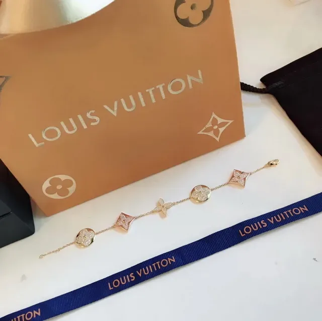 Louis Vuitton سوار سلسلة بافيه بنقشة زهور 4