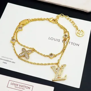 Louis Vuitton Monograma Iconico Pulsera Multi-Cadena con Cristales