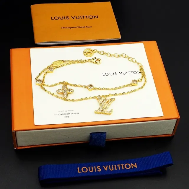Louis Vuitton Iconic Monogram Crystal-Embellished Multi-Chain Bracelet 4