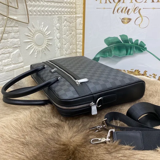 Louis Vuitton Initiales Damier Graphite চেকড ক্যানভাসের টোট ব্যাগ 3